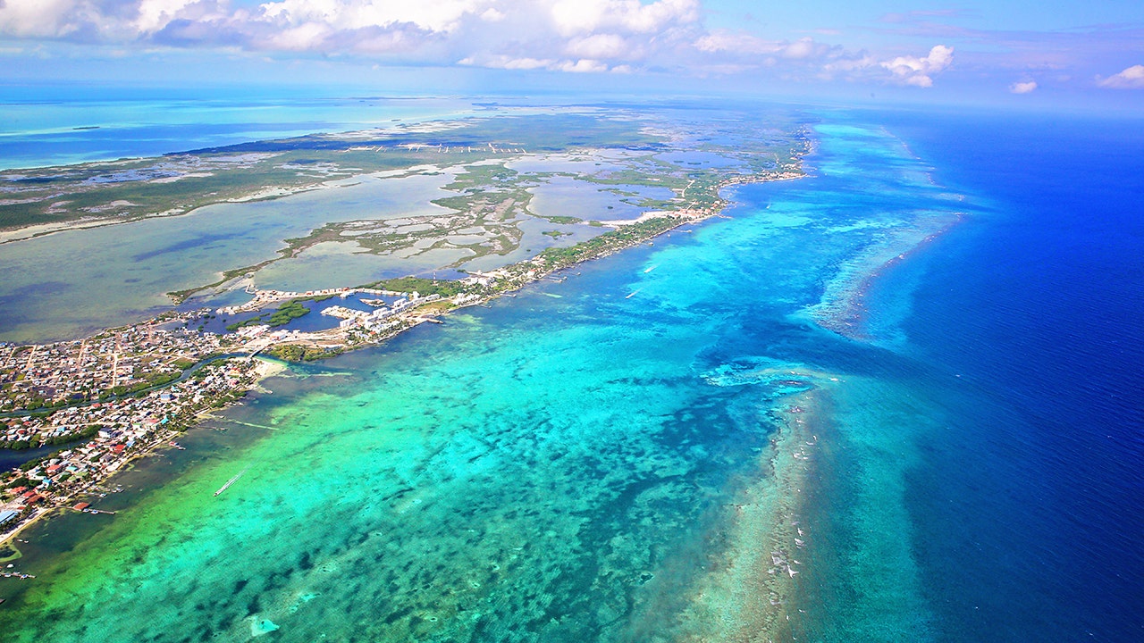 San Pedro Town Ambergris Caye Belize Barierr Reef Caribbean Sea Stock Photo.jpg